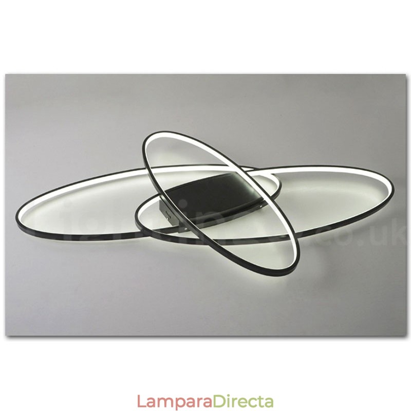 Lámpara de techo moderna y contemporánea de aluminio ovalada regulable, lámpara empotrada para sala de estar y dormitorio. También se puede usar como luz de pared.