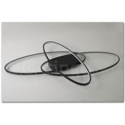 Lámpara de techo moderna y contemporánea de aluminio ovalada regulable, lámpara empotrada para sala de estar y dormitorio. También se puede usar como luz de pared.
