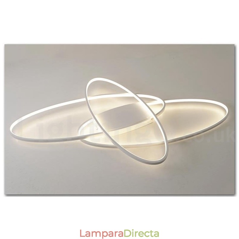 Lámpara de techo moderna y contemporánea de aluminio ovalada regulable, lámpara empotrada para sala de estar y dormitorio. También se puede usar como luz de pared.