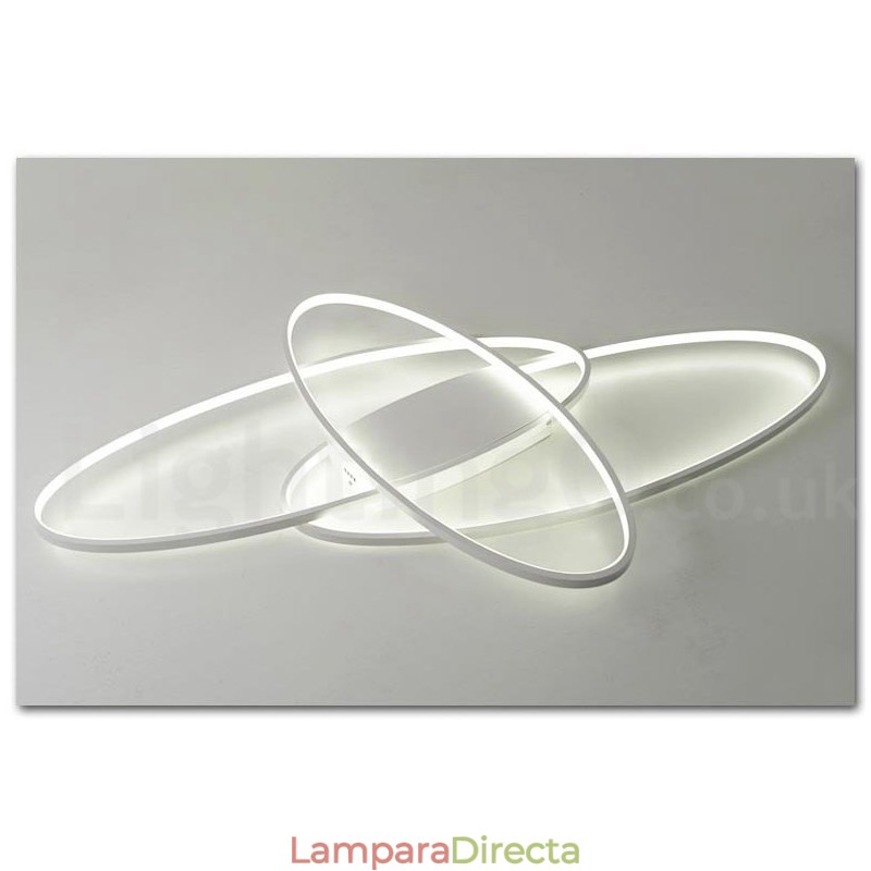 Lámpara de techo moderna y contemporánea de aluminio ovalada regulable, lámpara empotrada para sala de estar y dormitorio. También se puede usar como luz de pared.