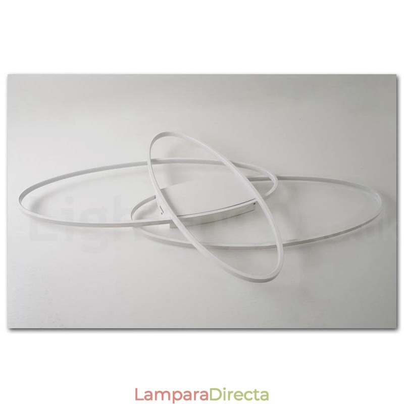 Lámpara de techo moderna y contemporánea de aluminio ovalada regulable, lámpara empotrada para sala de estar y dormitorio. También se puede usar como luz de pared.