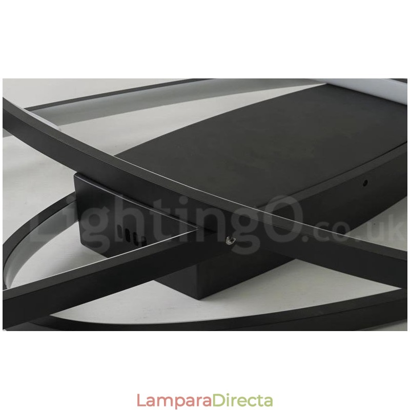 Lámpara de techo moderna y contemporánea de aluminio ovalada regulable, lámpara empotrada para sala de estar y dormitorio. También se puede usar como luz de pared.