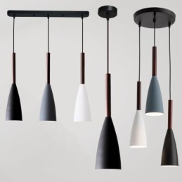 Lámpara colgante contemporánea moderna de diseño macarrón