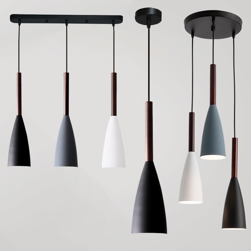 Lámpara colgante contemporánea moderna de diseño macarrón