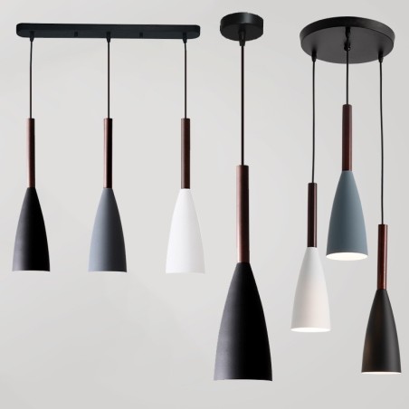 Lámpara colgante contemporánea moderna de diseño macarrón Lámpara colgante contemporánea moderna de diseño macarrón