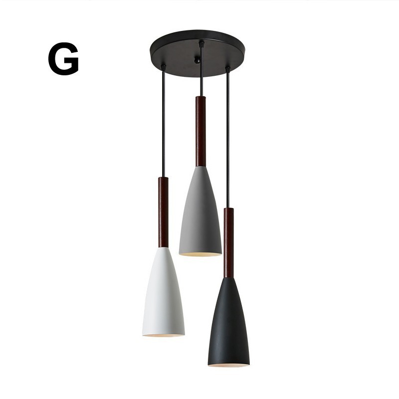 Lámpara colgante contemporánea moderna de diseño macarrón
