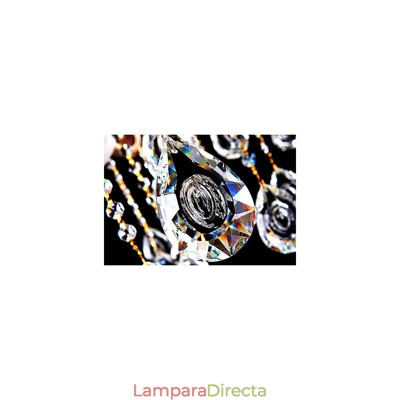 Lámpara colgante de cristal de jade estilo vela