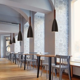 Lámpara colgante contemporánea moderna de diseño macarrón
