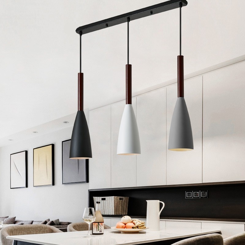 Lámpara colgante contemporánea moderna de diseño macarrón