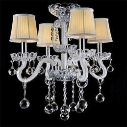 Lámpara de araña de cristal estilo mini, moderna, contemporánea, campestre, globo, tradicional, clásica, tambor, isla de vidrio
