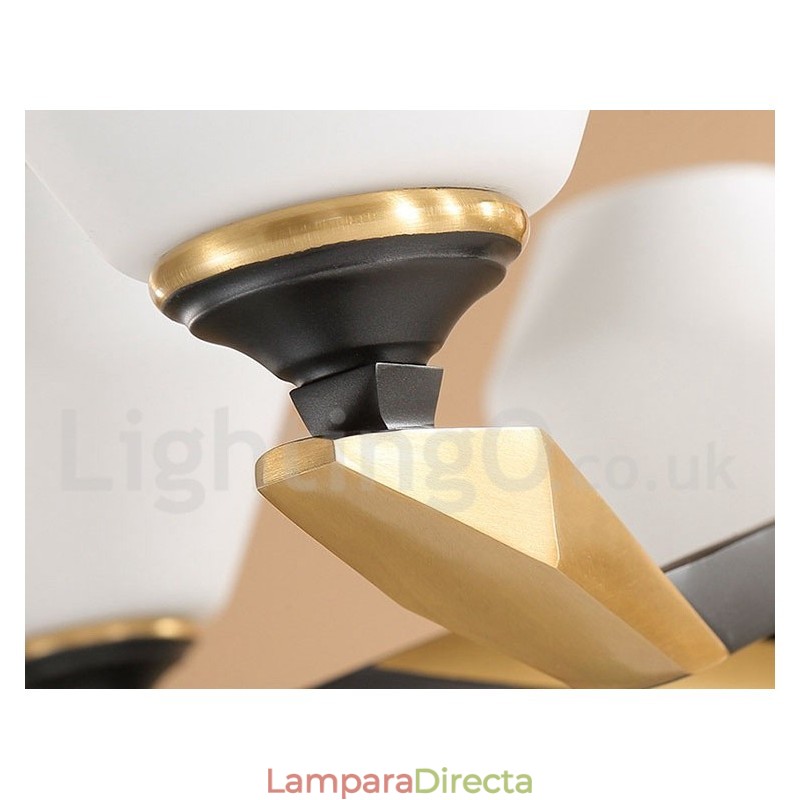 Lámpara colgante de latón puro, lujosa, rústica, retro, vintage, con pantallas de cristal.