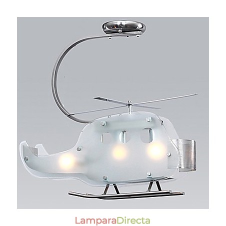 Lámpara infantil sencilla Lámpara de helicóptero de cristal de dibujos animados Lámpara infantil sencilla Lámpara de helicóptero de cristal de dibujos animados