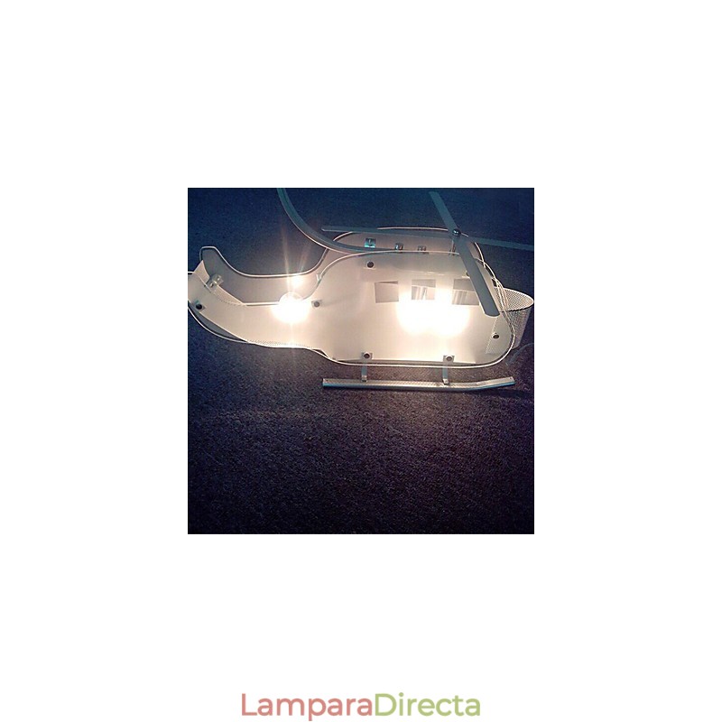 Lámpara infantil sencilla Lámpara de helicóptero de cristal de dibujos animados