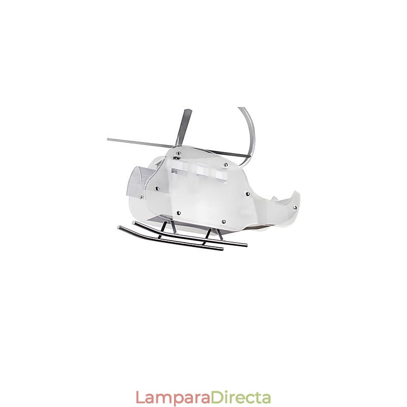 Lámpara infantil sencilla Lámpara de helicóptero de cristal de dibujos animados