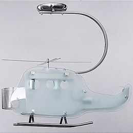Lámpara infantil sencilla Lámpara de helicóptero de cristal de dibujos animados