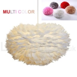 Lámpara colgante moderna y contemporánea con plumas multicolor