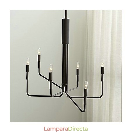 Lámpara de araña de metal con pintura campestre Lámpara de araña de metal con pintura campestre