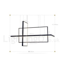 Lámpara colgante lineal regulable con control remoto, luz ambiental, acabados pintados, aluminio, diseño moderno.