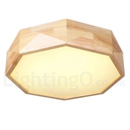 Lámpara de techo de madera regulable con pantalla acrílica, estilo nórdico