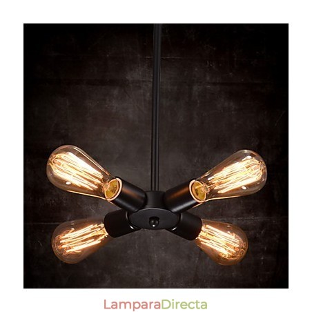 Lámpara colgante de 4 luces estilo rústico de hierro forjado Lámpara colgante de 4 luces estilo rústico de hierro forjado