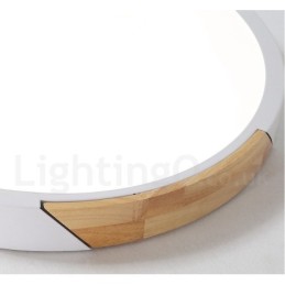 Lámpara de techo ultrafina de madera multicolor con pantalla acrílica y acabado Macaron regulable, estilo nórdico.