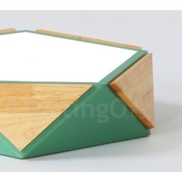 Lámpara de techo de madera Macaron multicolor regulable con pantalla acrílica, estilo nórdico