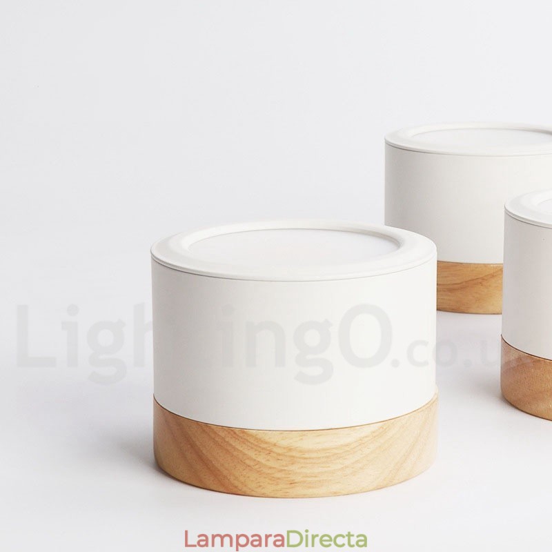 Minilámpara de techo de diseño moderno de madera con pantalla acrílica especial para también se puede utilizar como luz de pared