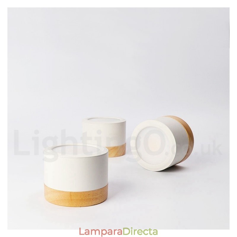 Minilámpara de techo de diseño moderno de madera con pantalla acrílica especial para también se puede utilizar como luz de pared