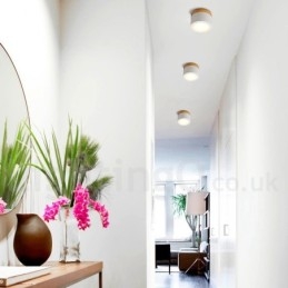 Minilámpara de techo de diseño moderno de madera con pantalla acrílica especial para también se puede utilizar como luz de pared