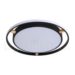 Lámpara de techo redonda de madera ultrafina multicolor con pantalla acrílica, regulable, estilo nórdico, Macaron