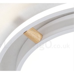 Lámpara de techo redonda de madera ultrafina multicolor con pantalla acrílica, regulable, estilo nórdico, Macaron