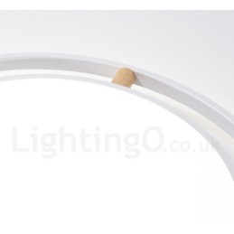 Lámpara de techo redonda de madera ultrafina multicolor con pantalla acrílica, regulable, estilo nórdico, Macaron