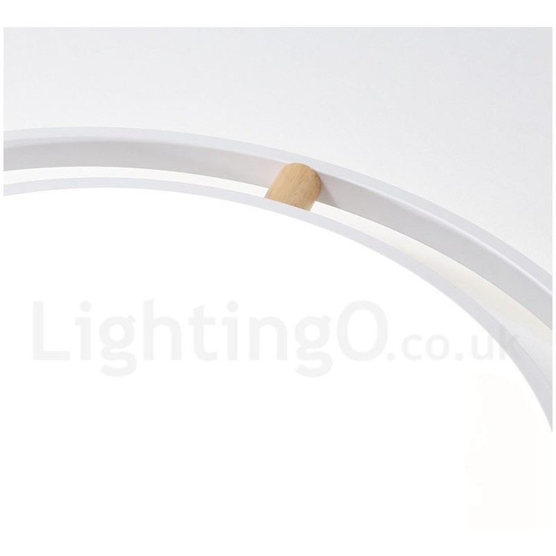 Lámpara de techo redonda de madera ultrafina multicolor con pantalla acrílica, regulable, estilo nórdico, Macaron
