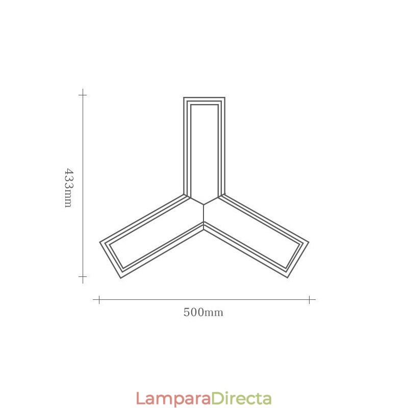 Lámpara colgante triangular moderna de madera