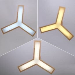 Lámpara colgante triangular moderna de madera