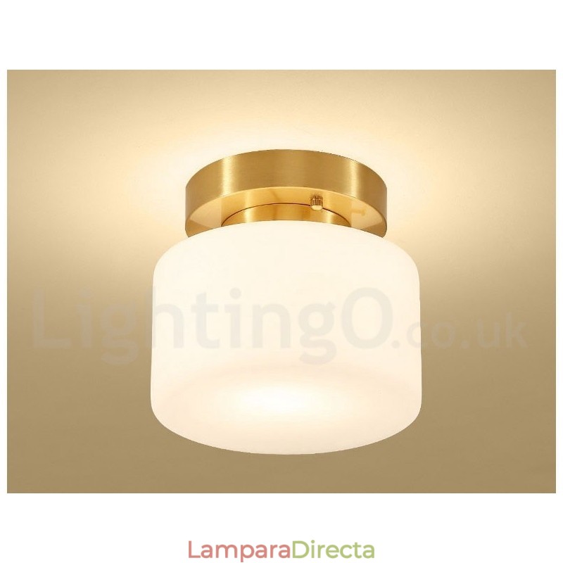 Lámpara de techo empotrada retro vintage con pantalla