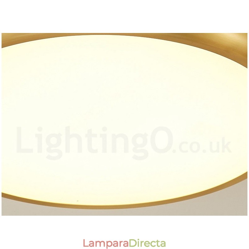 Lámpara de techo empotrada de latón, ultrafina, regulable, moderna y contemporánea, de estilo nórdico, con pantalla acrílica. También se puede usar como aplique de pared.