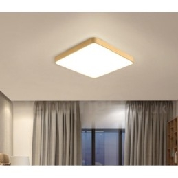 Lámpara de techo empotrada de latón, ultrafina, cuadrada, regulable, moderna, contemporánea, de estilo nórdico con pantalla acrílica. También se puede usar como aplique de pared.