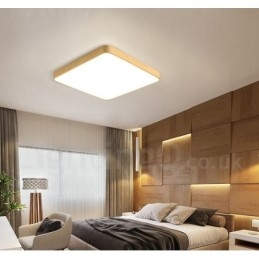 Lámpara de techo empotrada de latón, ultrafina, cuadrada, regulable, moderna, contemporánea, de estilo nórdico con pantalla acrílica. También se puede usar como aplique de pared.