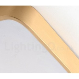 Lámpara de techo empotrada de latón, ultrafina, cuadrada, regulable, moderna, contemporánea, de estilo nórdico con pantalla acrílica. También se puede usar como aplique de pared.