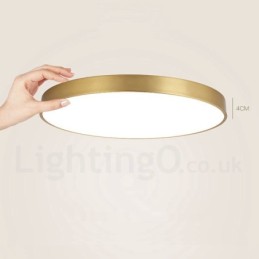 Lámpara de techo empotrada de latón 100 % ultrafina, redonda, regulable, moderna, contemporánea, de estilo nórdico, con pantalla acrílica. También se puede usar como luz de pared.