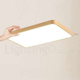 Lámpara de techo empotrada de latón, ultrafina, rectangular, regulable, moderna, contemporánea, de estilo nórdico, con pantalla acrílica. También se puede usar como aplique de pared.
