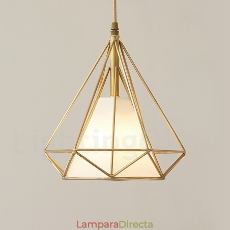 Lámpara colgante rústica de estilo nórdico de latón puro con pantalla de tela Lámpara colgante rústica de estilo nórdico de latón puro con pantalla de tela