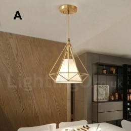 Lámpara colgante rústica de estilo nórdico de latón puro con pantalla de tela