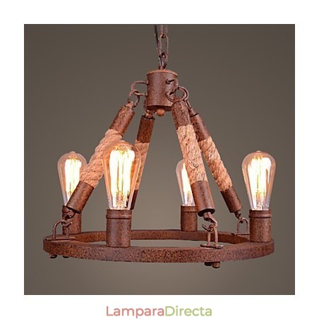 Lámpara colgante de cuerda vintage para loft, lámpara industrial creativa, decoración de estilo americano Lámpara colgante de cuerda vintage para loft, lámpara industrial creativa, decoración de estilo americano