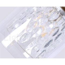 Lámpara colgante rústica de estilo nórdico de latón puro con pantalla de cristal
