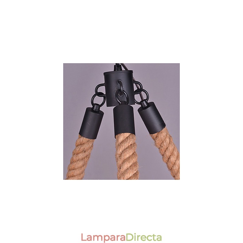 Lámpara colgante de cuerda vintage para loft, lámpara industrial creativa, decoración de estilo americano