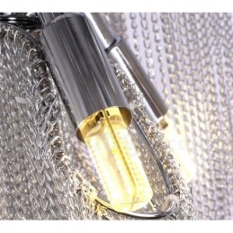 Lámpara colgante de diseño con borlas de aluminio en color plata