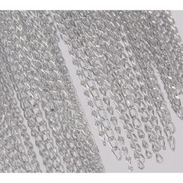 Lámpara colgante de diseño con borlas de aluminio en color plata