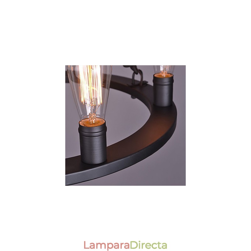 Lámpara colgante de cuerda vintage para loft, lámpara industrial creativa, decoración de estilo americano